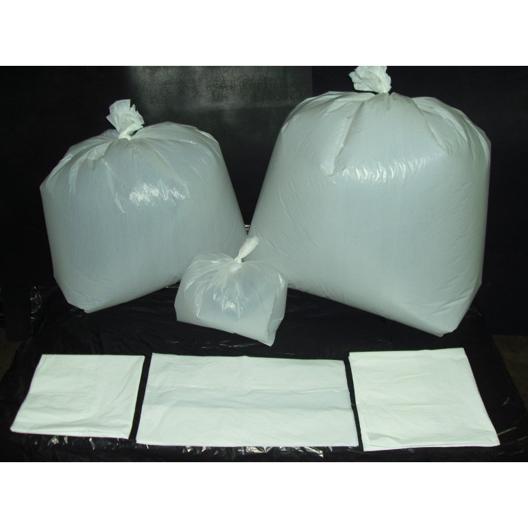 WHITE白GARBAGE BAGS 0.015MM X24X25(2000)