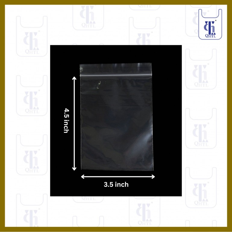 PE ZIP LOCK BAGS 0.05MM X 3.5 X 4.5 (1000 PCS/BOX)