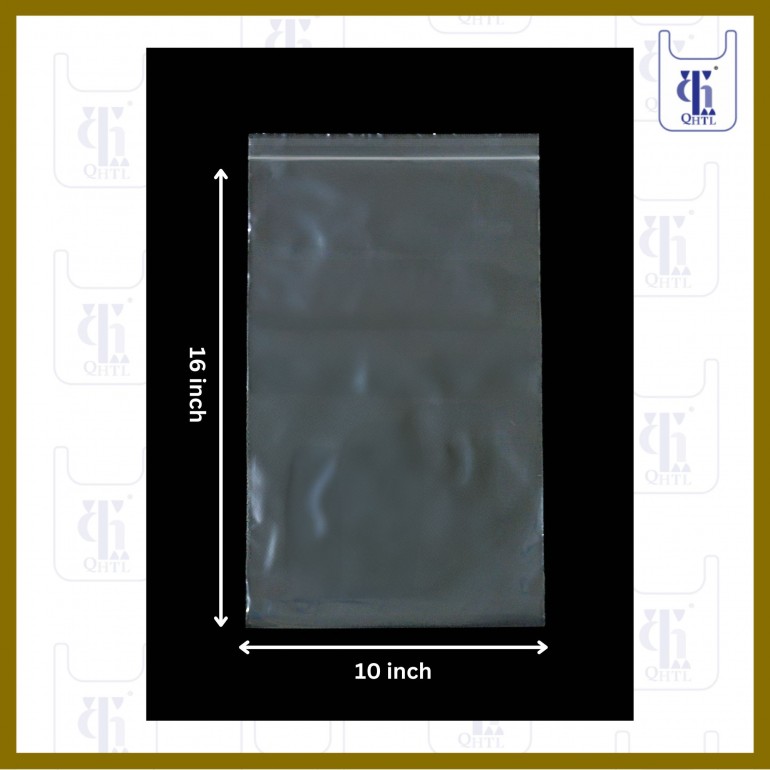 PE ZIP LOCK BAGS 0.08MM 10 X 16 (500 PCS/CTN)