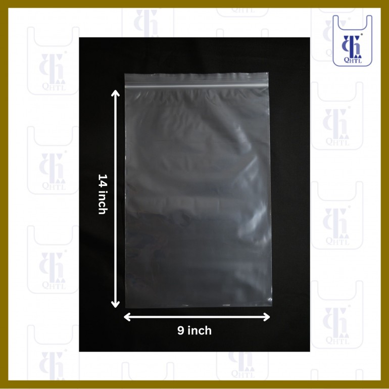 PE ZIP LOCK BAGS 0.05MM X 9 X 14(1000PCS/CTN)