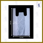 Medium White Singlet Bag 0.02mm X (11+6)" X 18"(MW)