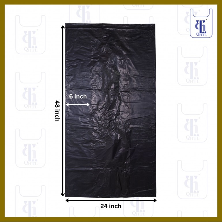 BLACK GARBAGE BAGS 0.025MM X 36 X 48 (500)