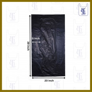 BLACK GARBAGE BAGS 0.025MM X30X 39(500)