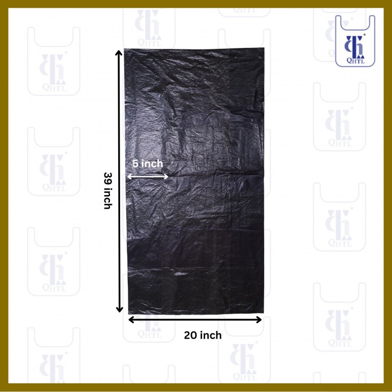 BLACK GARBAGE BAGS 0.018MMX30X39(1000)