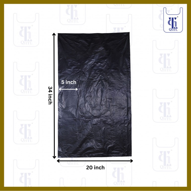 BLACK GARBAGE BAGS 0.03MMX30X34(500)