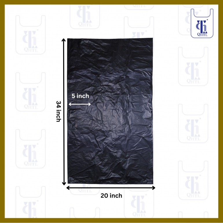 BLACK GARBAGE BAGS 0.023MMX30X34(1000)