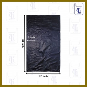 BLACK GARBAGE BAGS 0.021MMX30X34(1000)