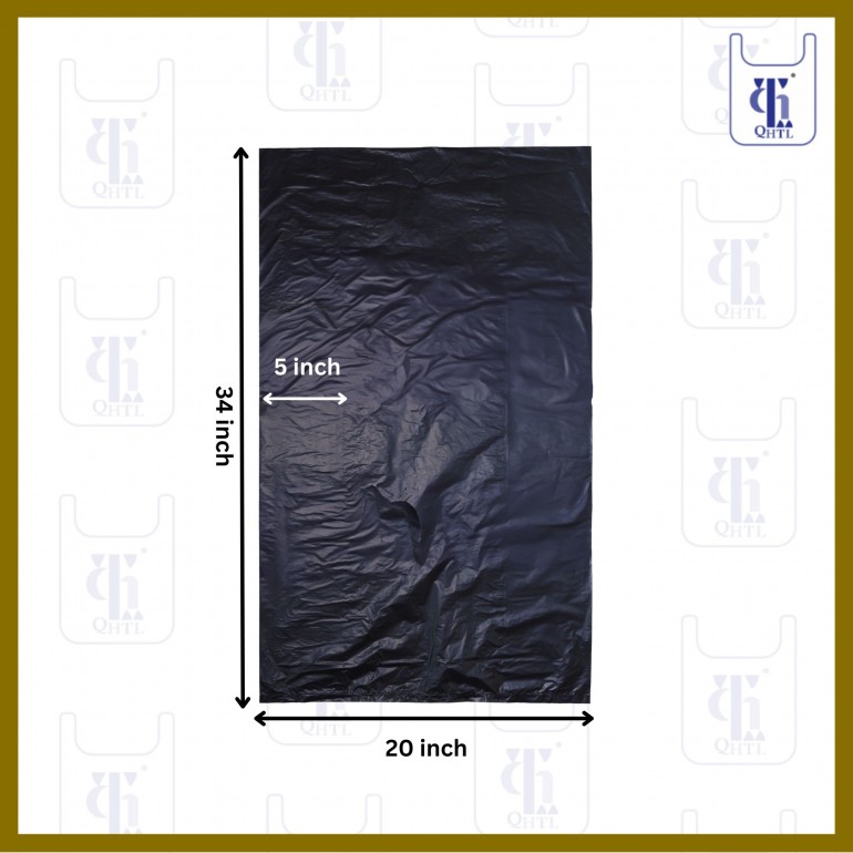 BLACK GARBAGE BAGS 0.021MMX30X34(1000)