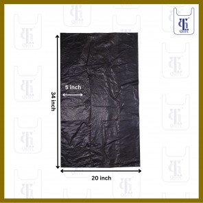 BLACK GARBAGE BAGS 0.018MMX30X34(1000)