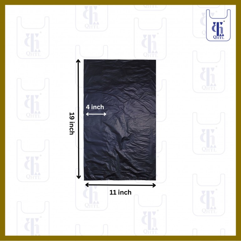 BLACK GARBAGE BAGS 0.015MMX19X19(2500)
