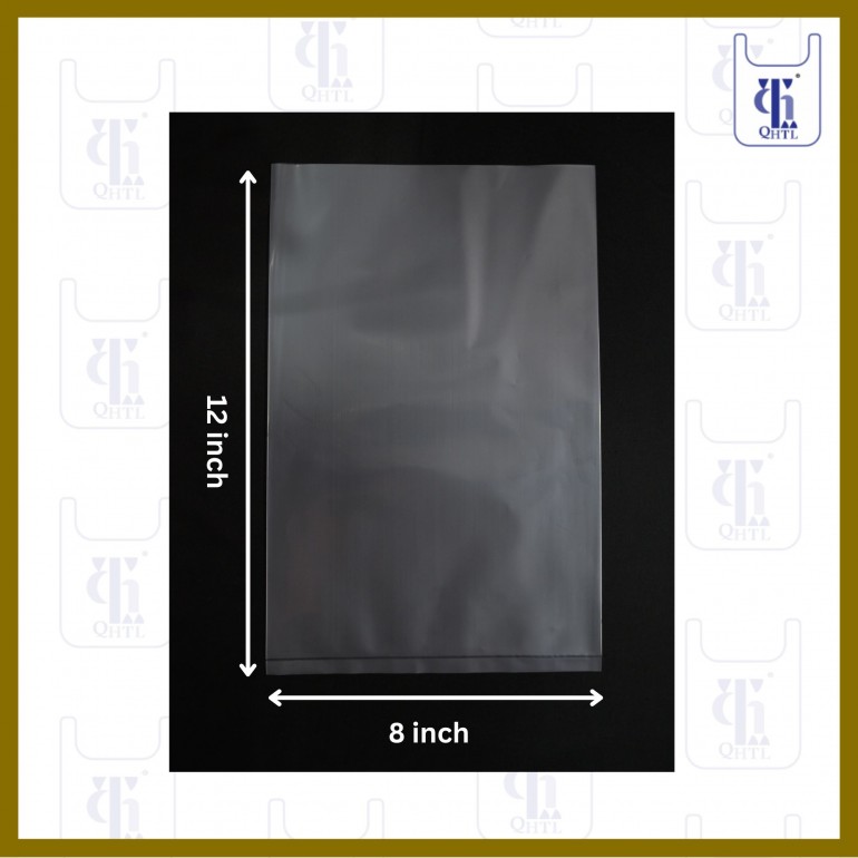 PE BAGS 0.08MM X 8 X 12 (5LBS)