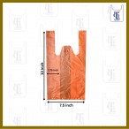 ORANGE SINGLET EGG BAG 0.02MM X (7.5+5.5)" X 13"