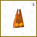 ORANGE SINGLET EGG BAG 0.02MM X (7.5+5.5)" X 13"