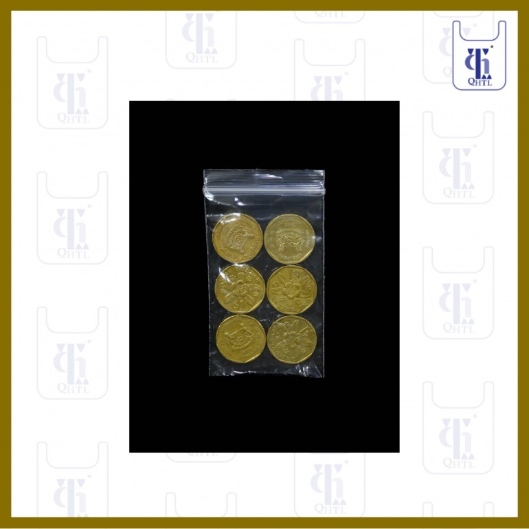 PE ZIP LOCK BAGS 0.05MM X 2 X 3 (1000 PCS/BOX)