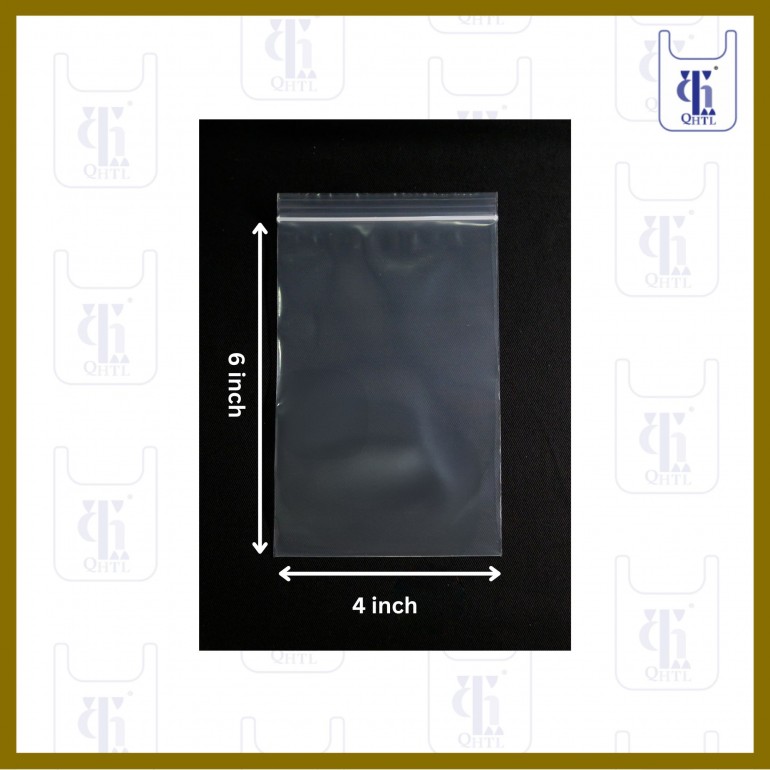 PE ZIP LOCK BAGS 0.05MM X 4 X 6 (1000 PCS/BOX)